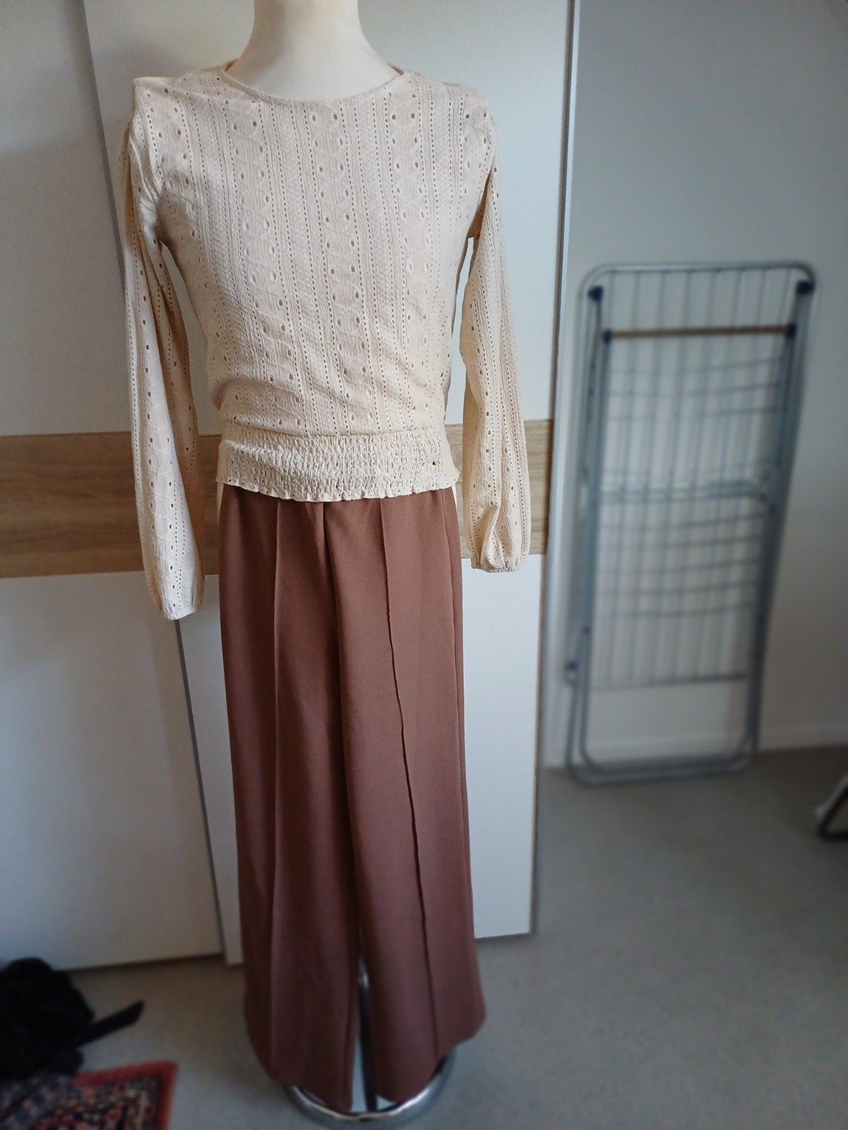 Cotton Club Top en Broek Set - Maat XS, Kleding | Dames, Bruin, Ophalen of Verzenden, Zo goed als nieuw, Lang
