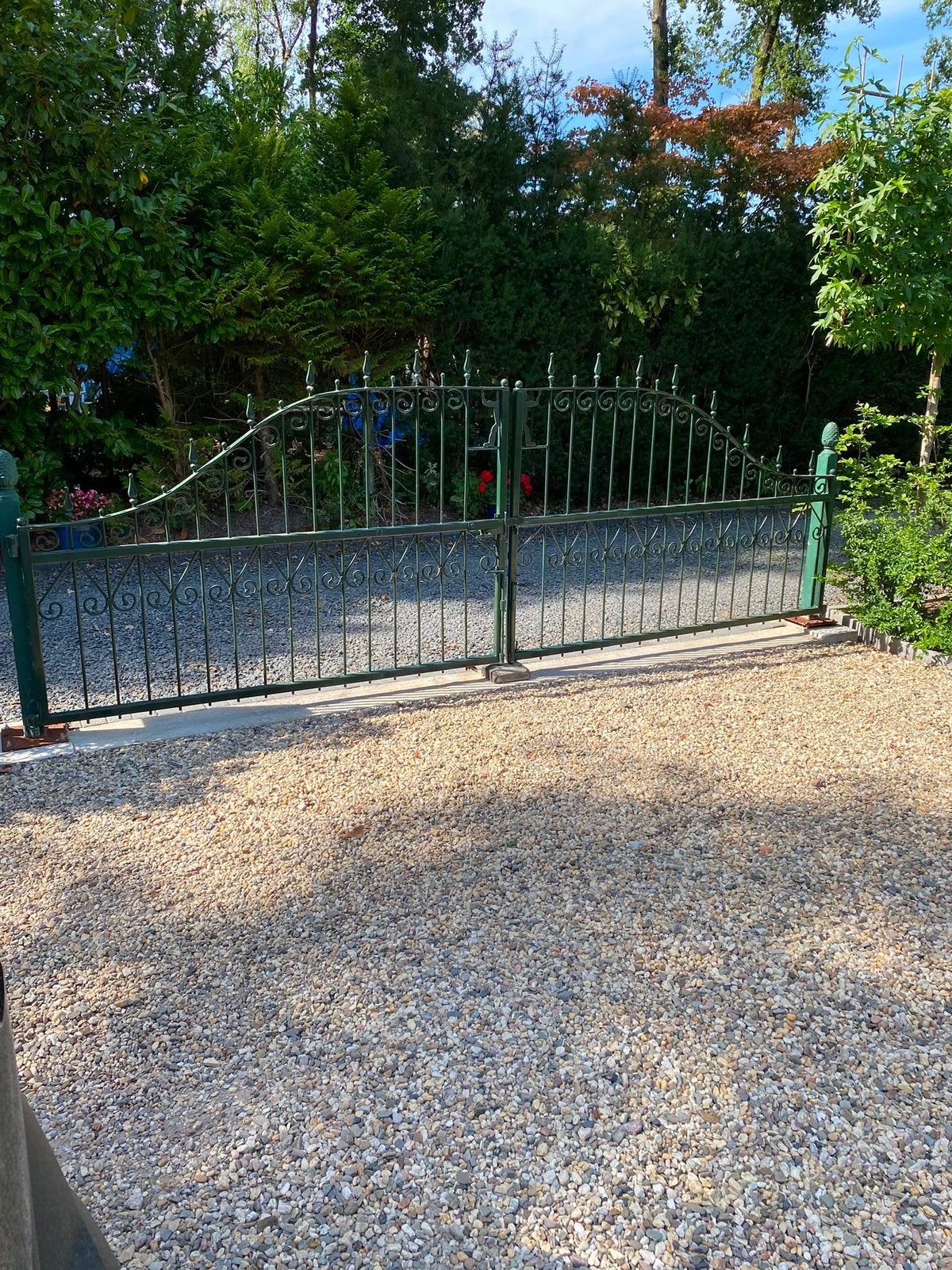 Ijzeren toegangshek, Tuin en Terras, Ophalen, Met poort, Gebruikt, Sierhekwerk