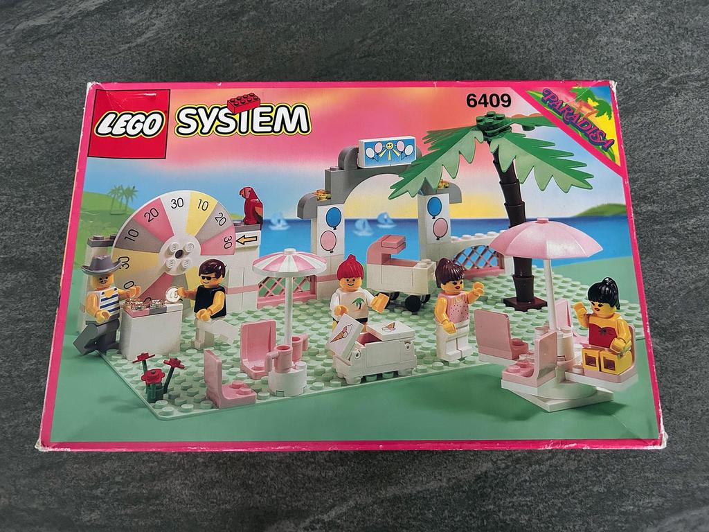 Vintage Lego System 6409 Paradisa Island Arcade uit 1993, Lego, Ophalen of Verzenden, Zo goed als nieuw, Compleet