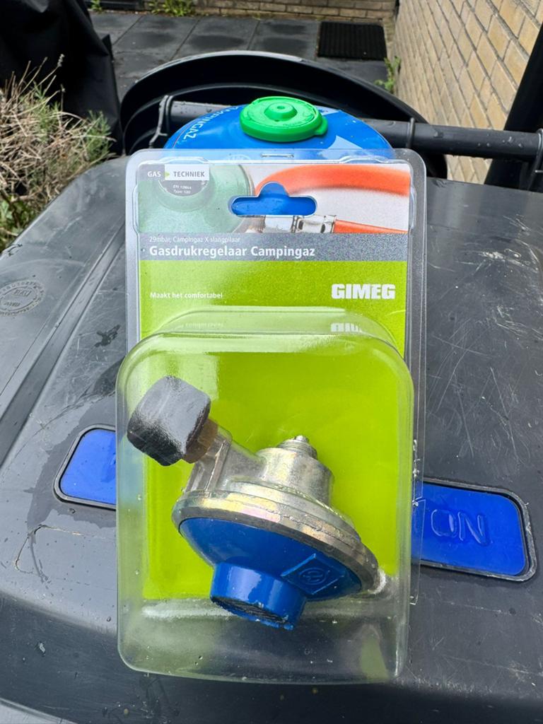 Gasfles en gasdruk regelaar, Ophalen of Verzenden, Nieuw