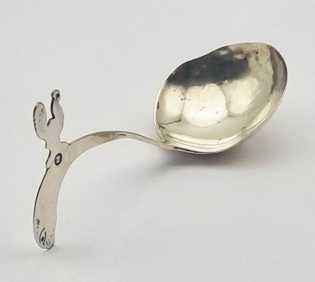 1051. Zilveren roomlepel - Biedermeier, ca. 1860, Antiek en Kunst, Antiek | Goud en Zilver, Ophalen, Zilver