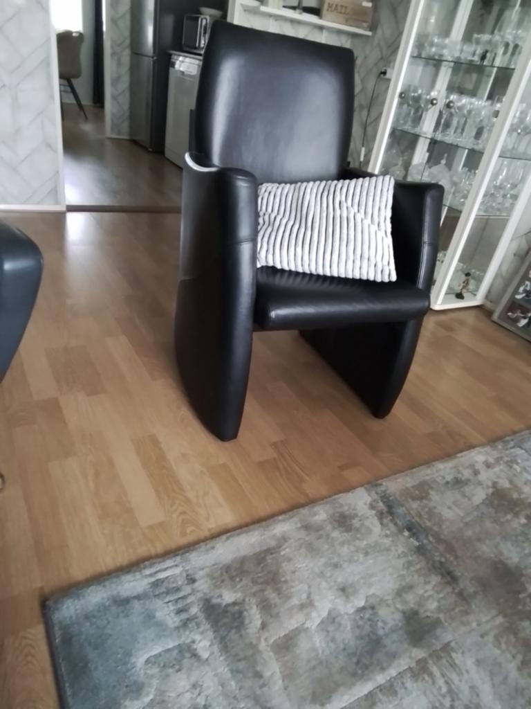 Fauteuil, Huis en Inrichting, Stoelen, Ophalen, Zwart, Leer, Eén