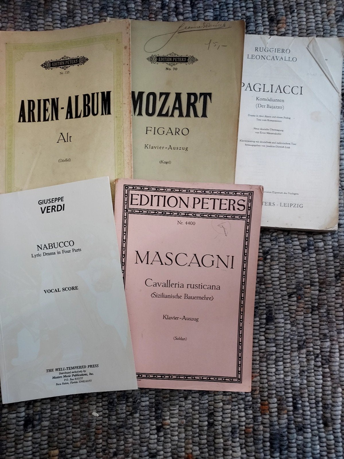 Partituren Klassieke Opera en Aria's - 5 Stuks, Gebruikt, Klassiek, Overige soorten, Ophalen of Verzenden