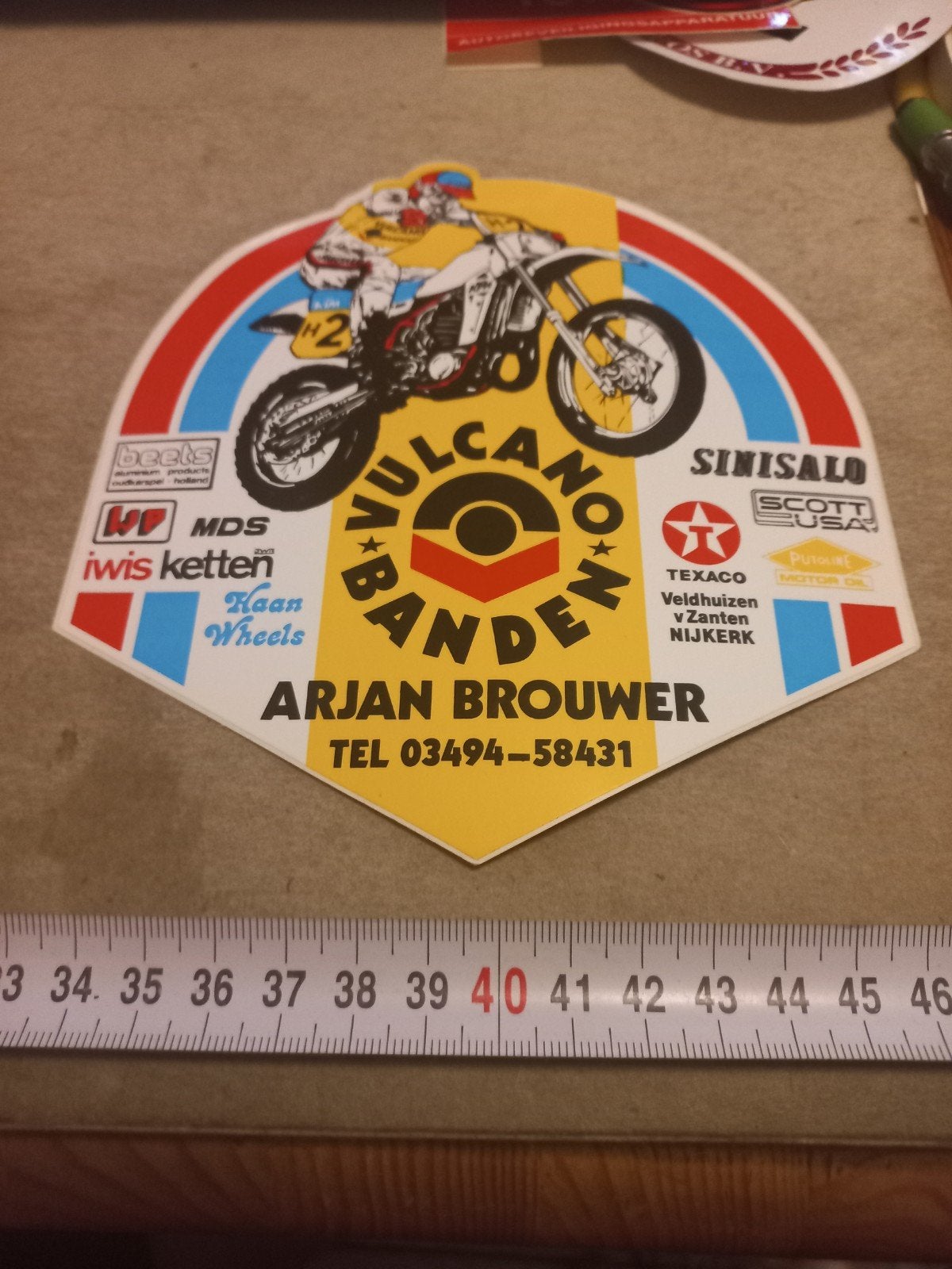 Vintage Vulcano Banden Sticker - Arjan Brouwer, Ophalen of Verzenden