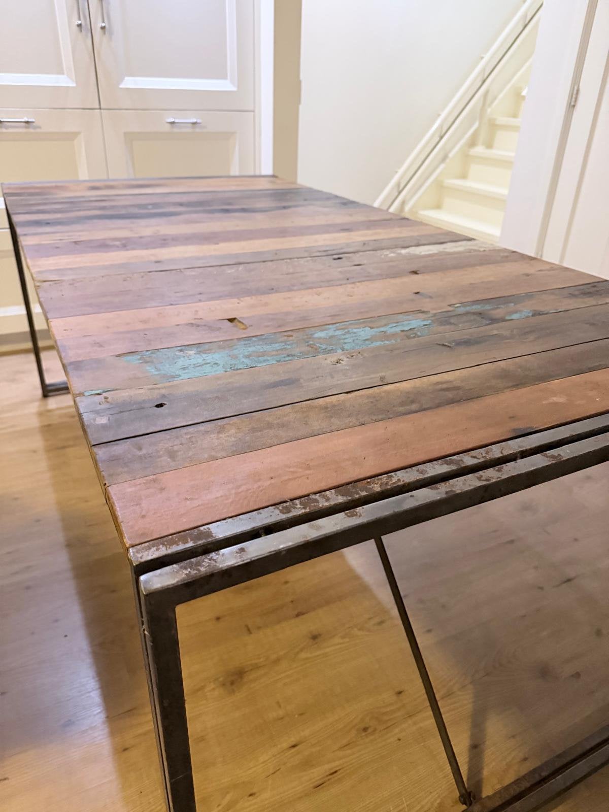 Tafel boothout 200/100, Ophalen, Teakhout, 50 tot 100 cm, Zo goed als nieuw