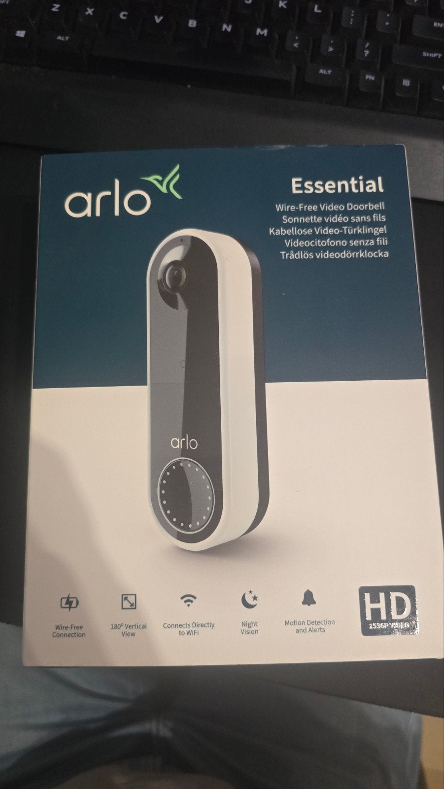 Arlo Essential HD Draadloze Deurbel - Nieuw in verpakking, Ophalen of Verzenden, Ingebouwde camera, Nieuw, Draadloos