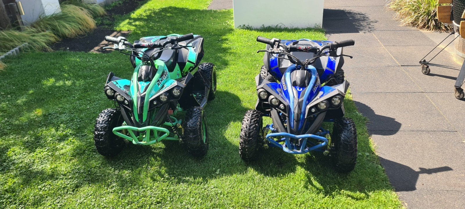 Elektrische Kinderquads (2 stuks) - Blauw en Groen, Ophalen