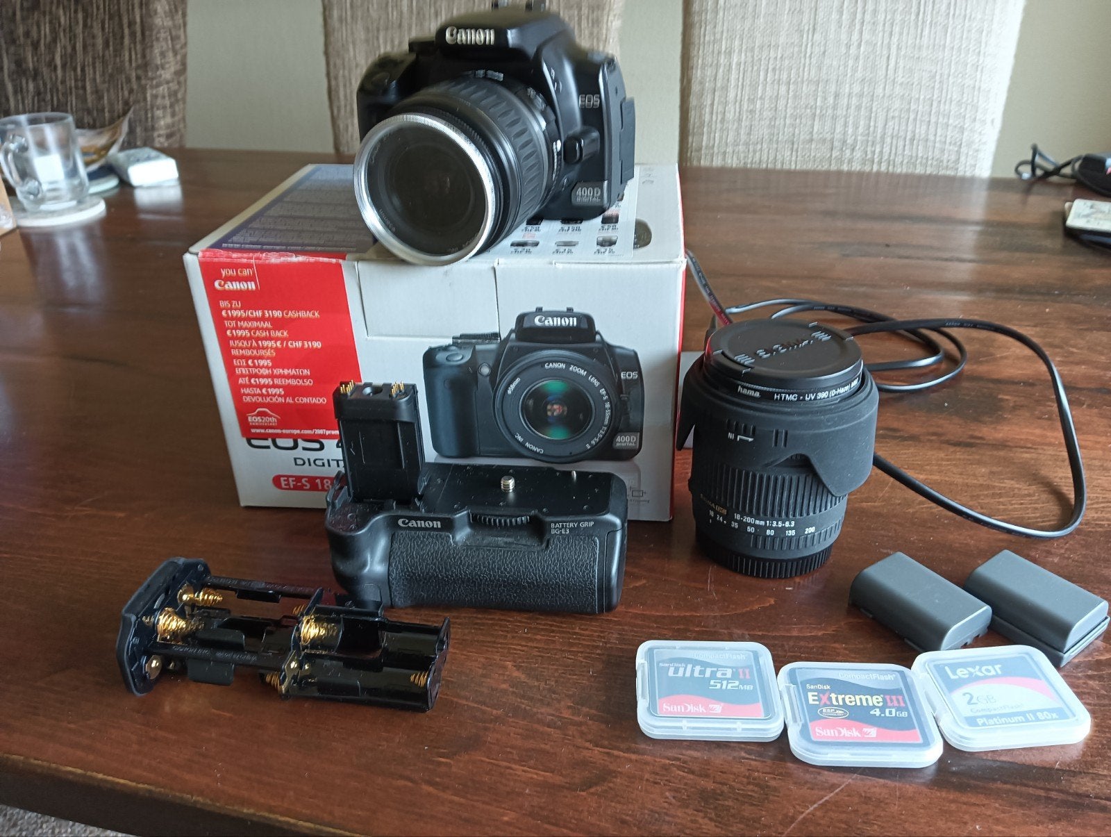 Canon EOS  400D, Ophalen, Gebruikt, Geheugenkaart, Canon