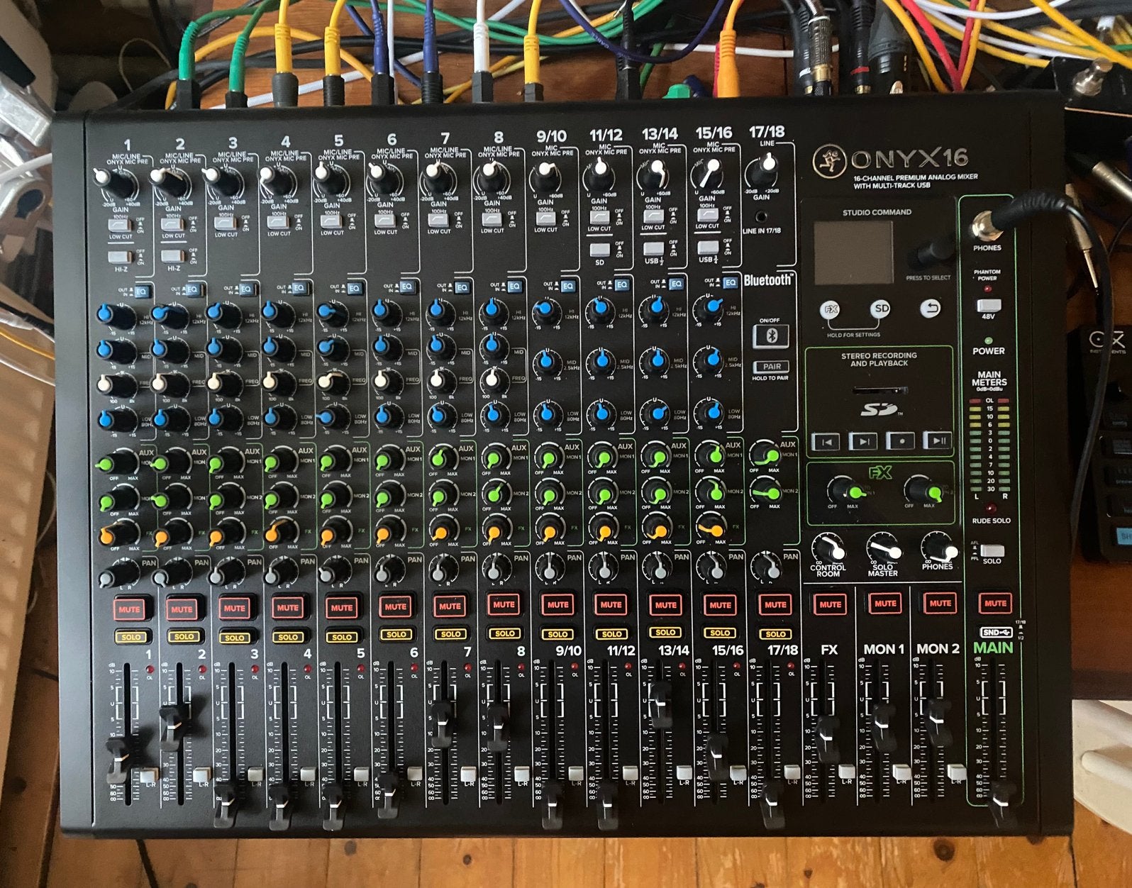Mackie onyx 16 Mengpaneel, mixer te koop, Ophalen of Verzenden, Zo goed als nieuw, 10 tot 20 kanalen
