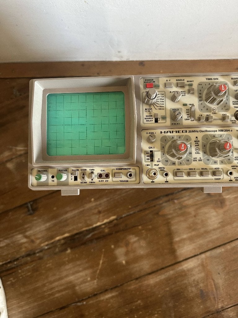Hameg HM204-2 20 MHz – 2 Kanalen – Met Componenten Tester, Ophalen, Gebruikt