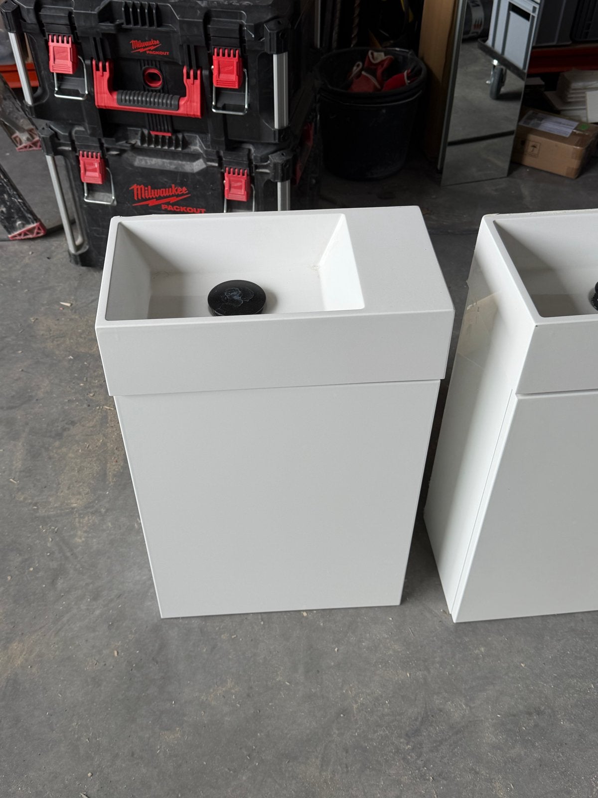 Nieuwe wastafelkasten met wasbak - Modern en strak, Ophalen, Minder dan 50 cm, Nieuw, Minder dan 100 cm