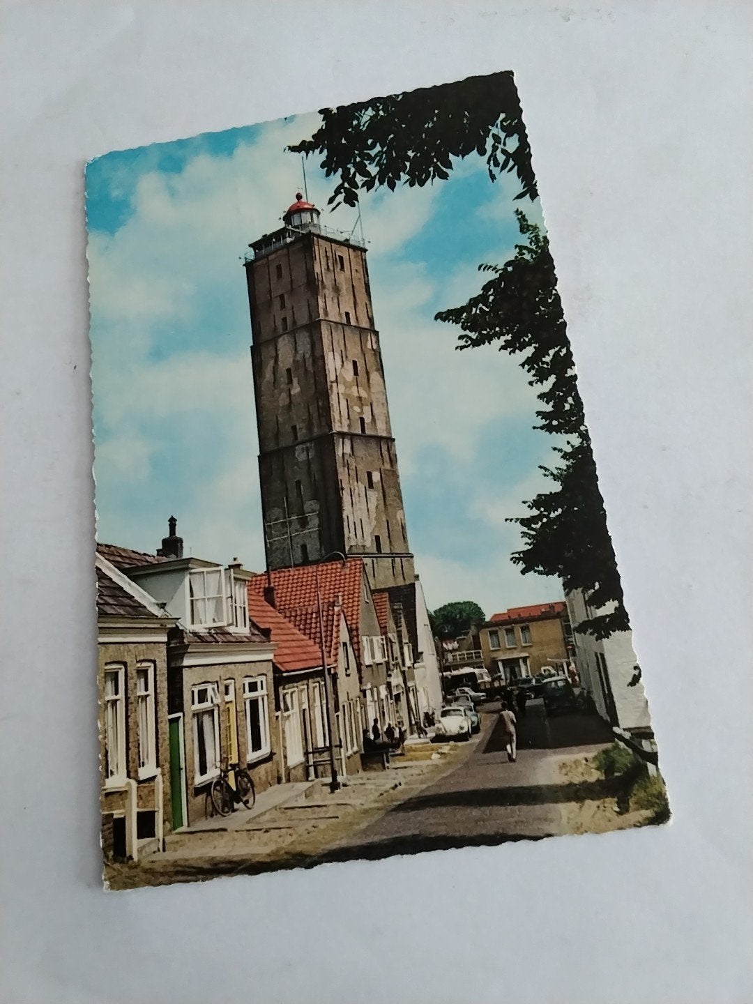Oude ansichtkaart Brandaris vuurtoren Terschelling, Ophalen of Verzenden, 1960 tot 1980, Gelopen, Friesland