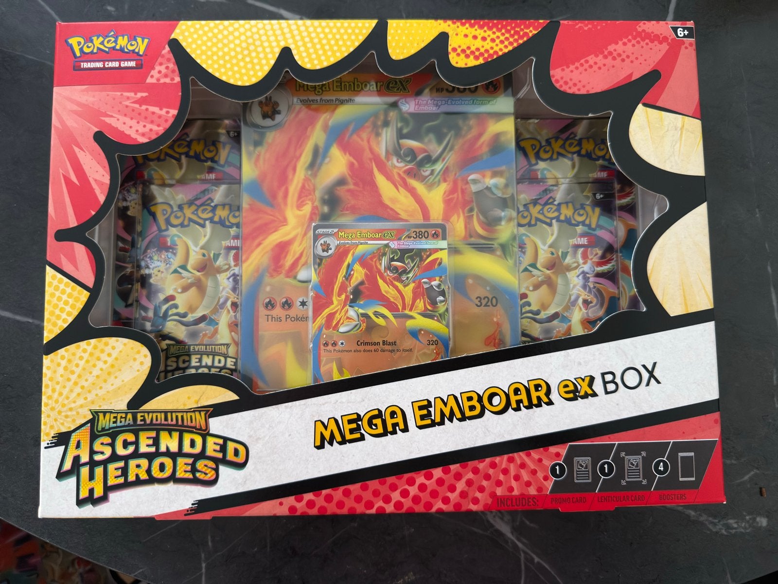Pokémon Mega Emboar EX Box - Ascended Heroes, Hobby en Vrije tijd, Verzamelkaartspellen | Pokémon, Ophalen, Nieuw, Boosterbox