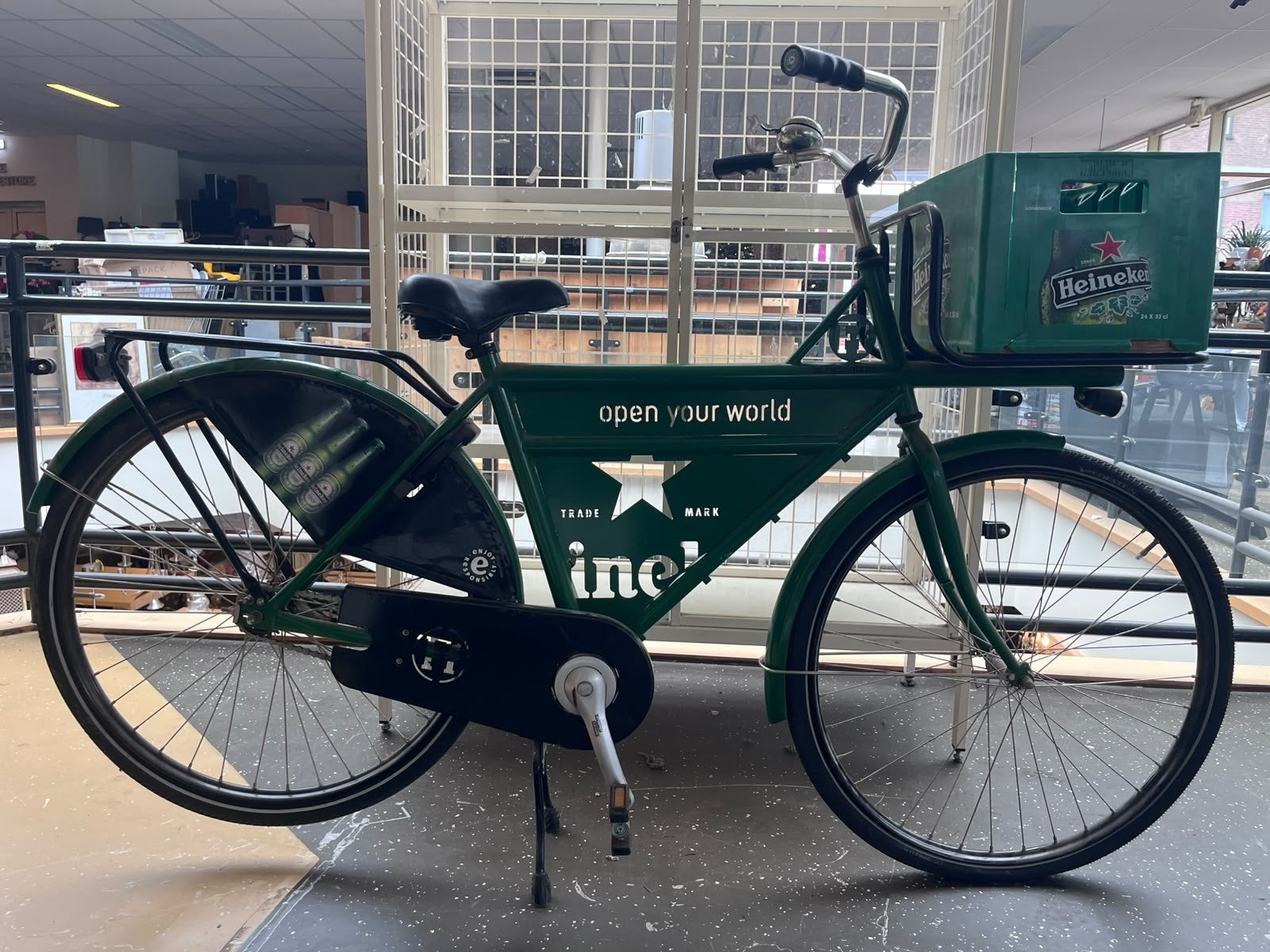 Unieke Vintage Heineken Fiets - Transportfiets, Terugtraprem, Gebruikt, Amsterdam, Heineken