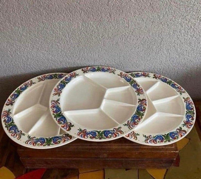 Vintage Villeroy & Boch Septfontaines fondueborden, Villeroy & Boch, Ophalen of Verzenden, Zo goed als nieuw, Bord(en)