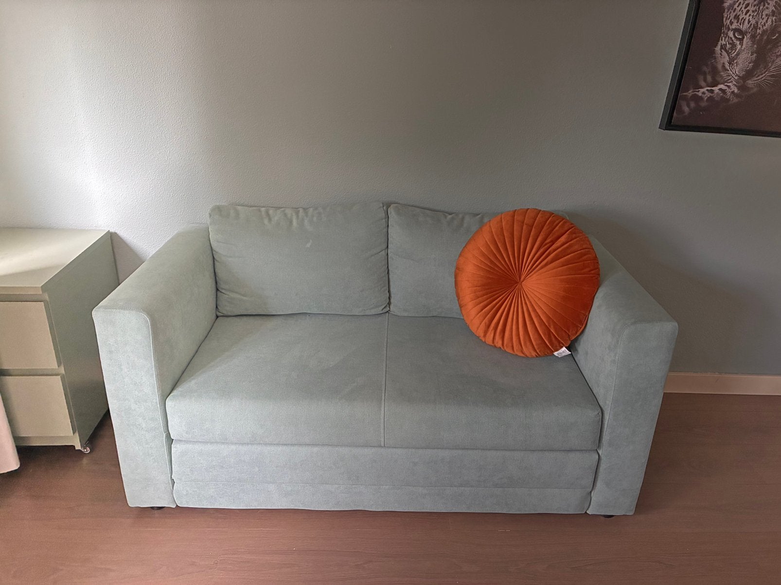 Slaapbankje Sage groene kleur - 72x139x69 cm, Huis en Inrichting, Slaapkamer | Slaapbanken, Ophalen, Eenpersoons, 190 cm of minder