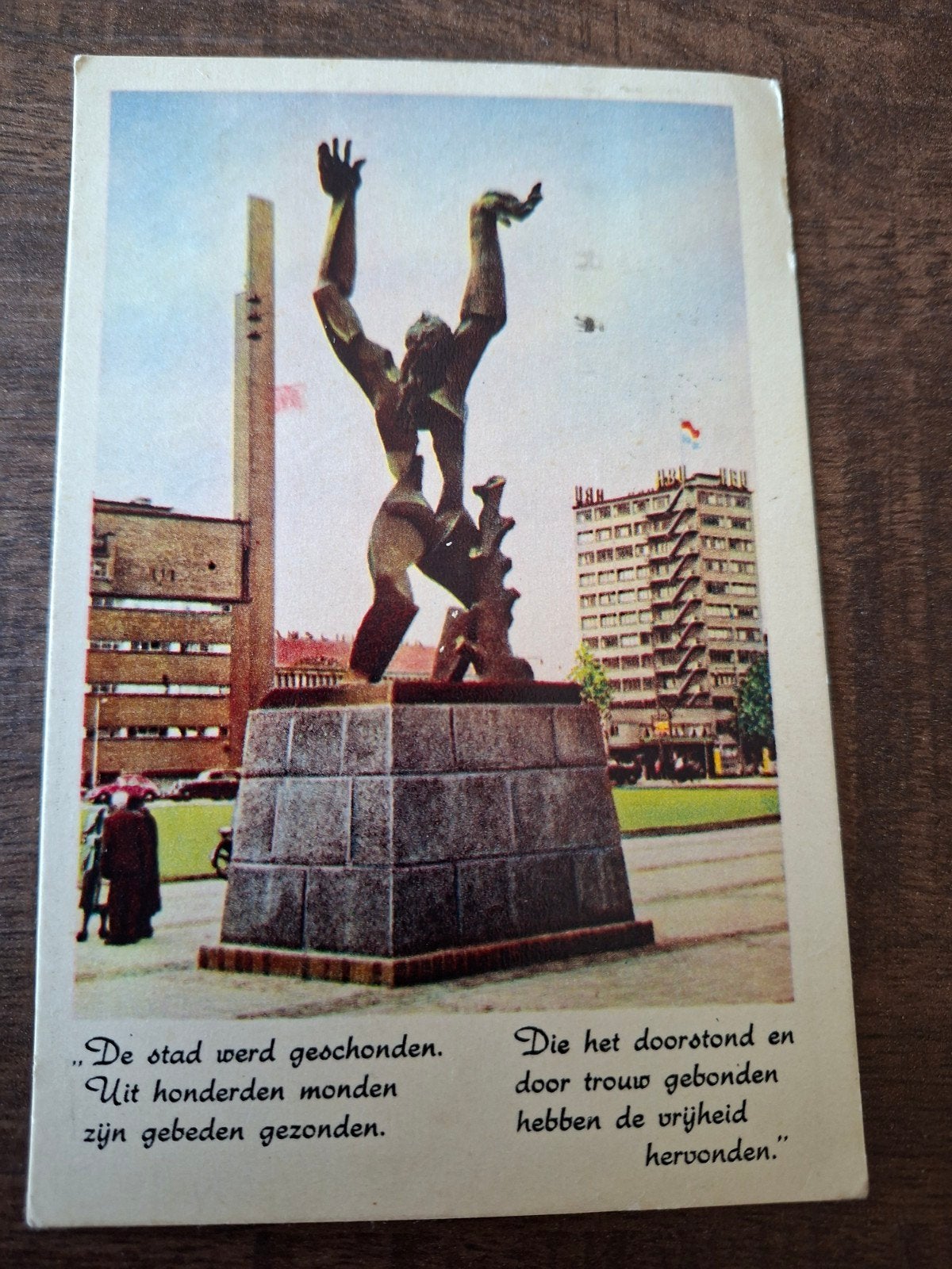 Ansichtkaart Zadkine 1956 Rotterdam, Verzenden, 1940 tot 1960, Gelopen, Zuid-Holland
