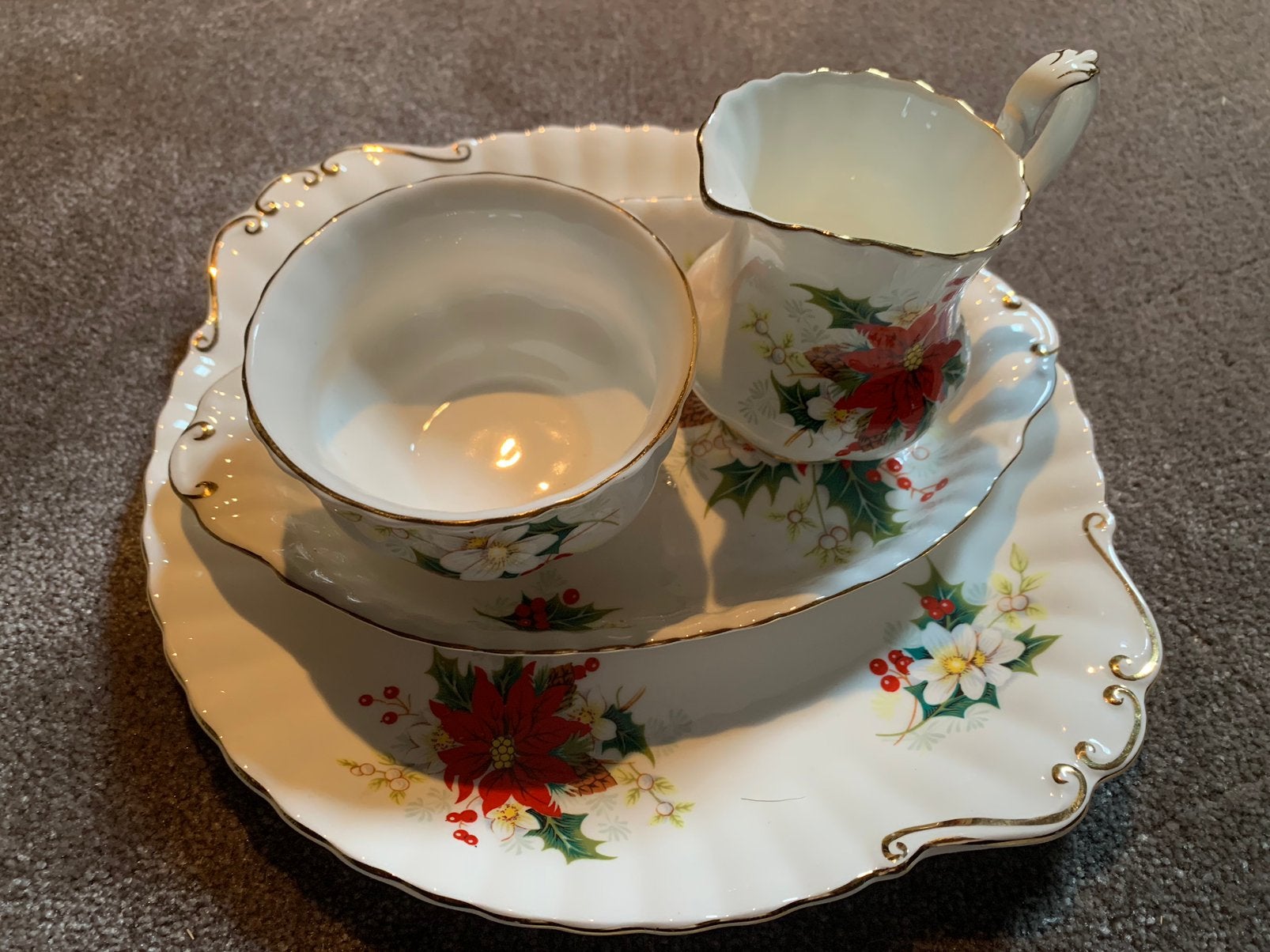 Royal albert poinsettia set, Ophalen of Verzenden