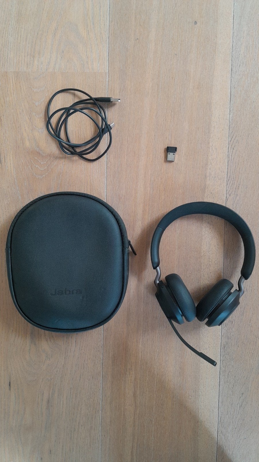 Jabra draadloze koptelefoon met kabel en hoes