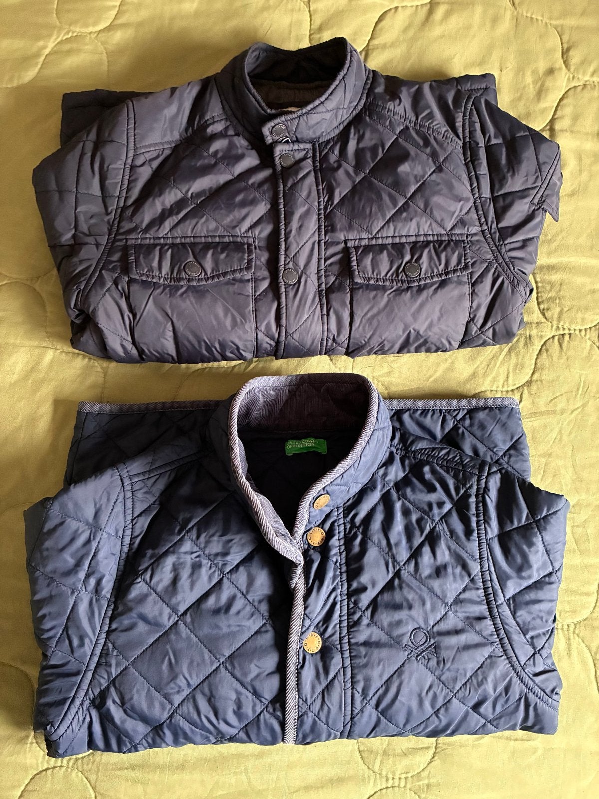 2 donkerblauwe jongens jassen maat 152 (Zara & Benetton), Kinderen en Baby's, Kinderkleding | Maat 152, Gebruikt, Jongen, Jas