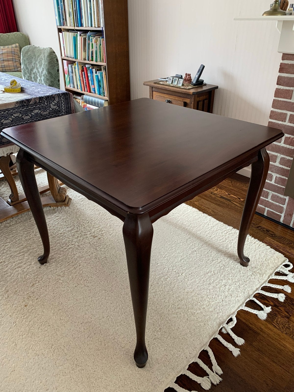 Vierkante houten tafel - 85x85 cm, 74 cm hoog, Ophalen, Gebruikt, Vierkant, 50 tot 100 cm