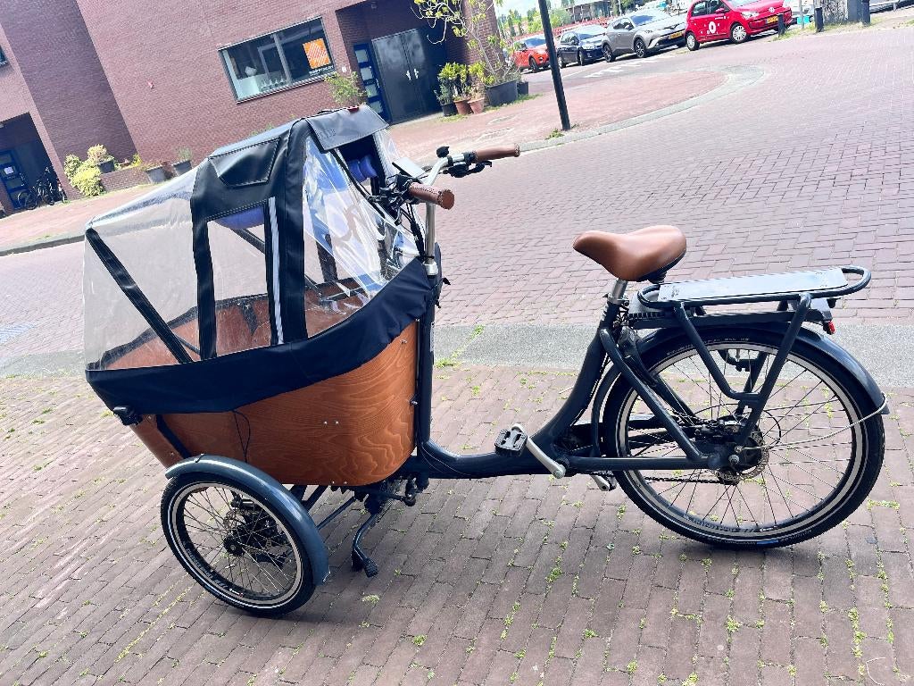 Babboe Carve-Electric Cargo Bike (500Wh, 2023), Fietsen en Brommers, Fietsen | Bakfietsen, Huif, Zo goed als nieuw, Ophalen, Overige merken