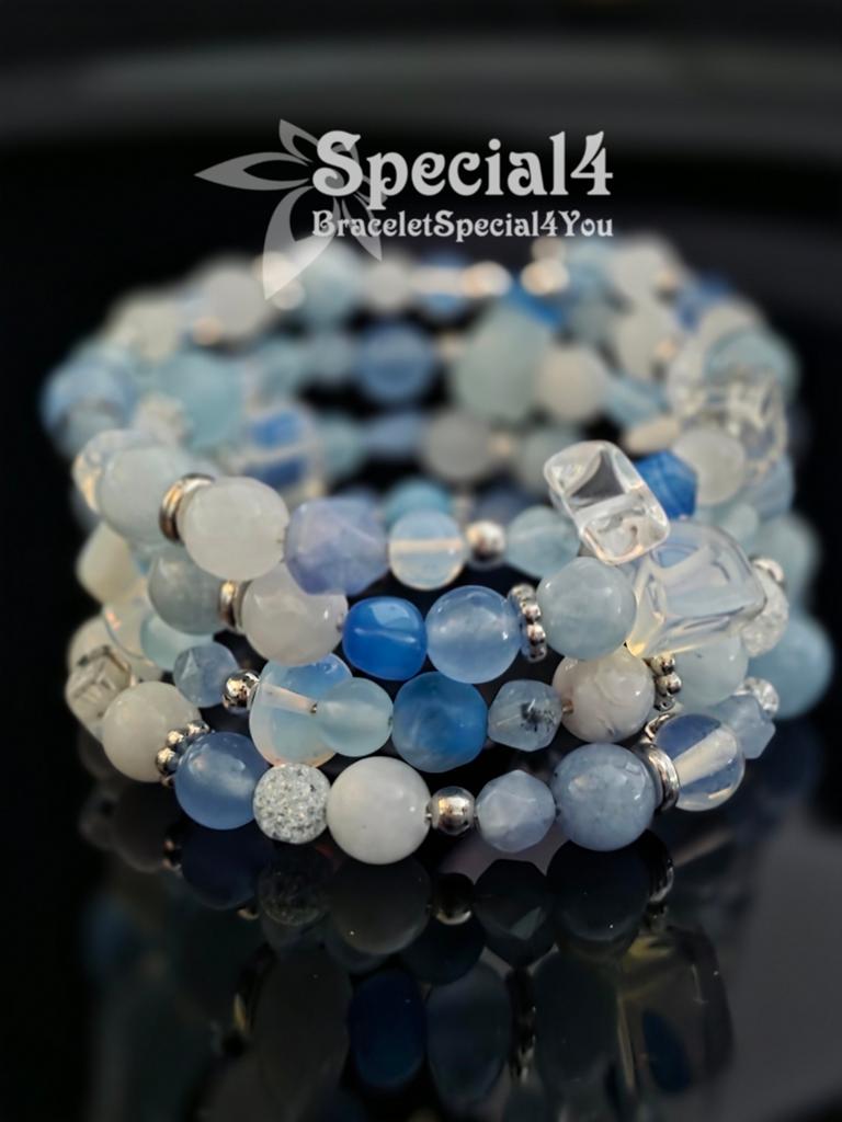 Handgemaakte armband blauwe, Sieraden, Tassen en Uiterlijk, Armbanden, Nieuw, Blauw, Ophalen of Verzenden