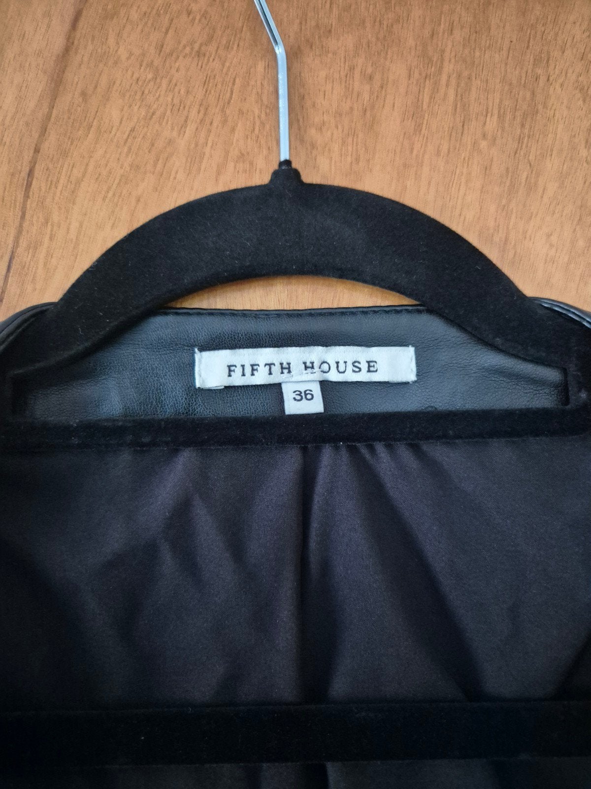 Fifth House Zwarte Vegan Leather Wikkeljurk Maat 36, Zwart, Ophalen of Verzenden, Zo goed als nieuw, Fifth House