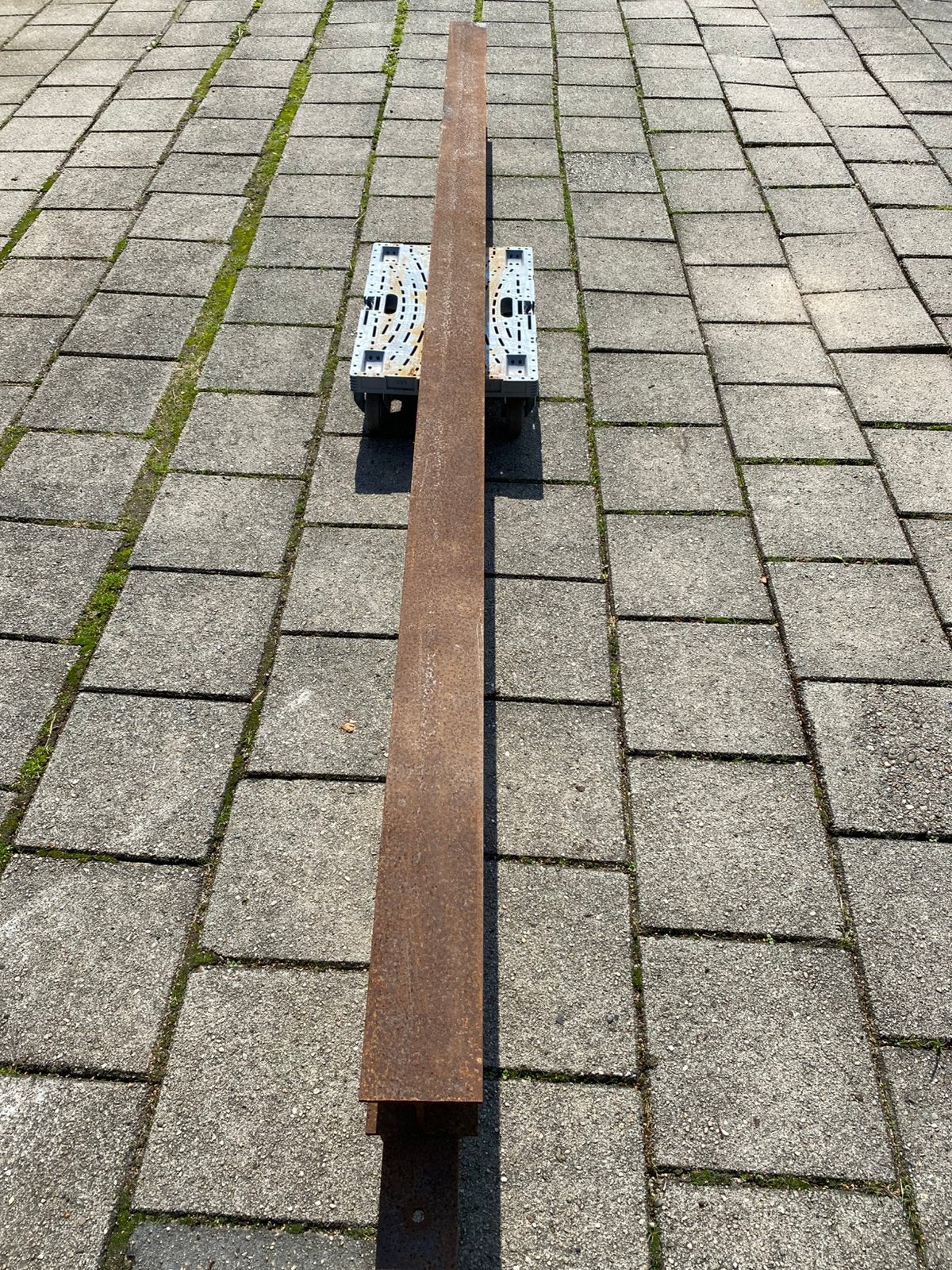 H E A stalen balk 12 /12cm 340cm lang.  N.O.Z, Ophalen, Zo goed als nieuw