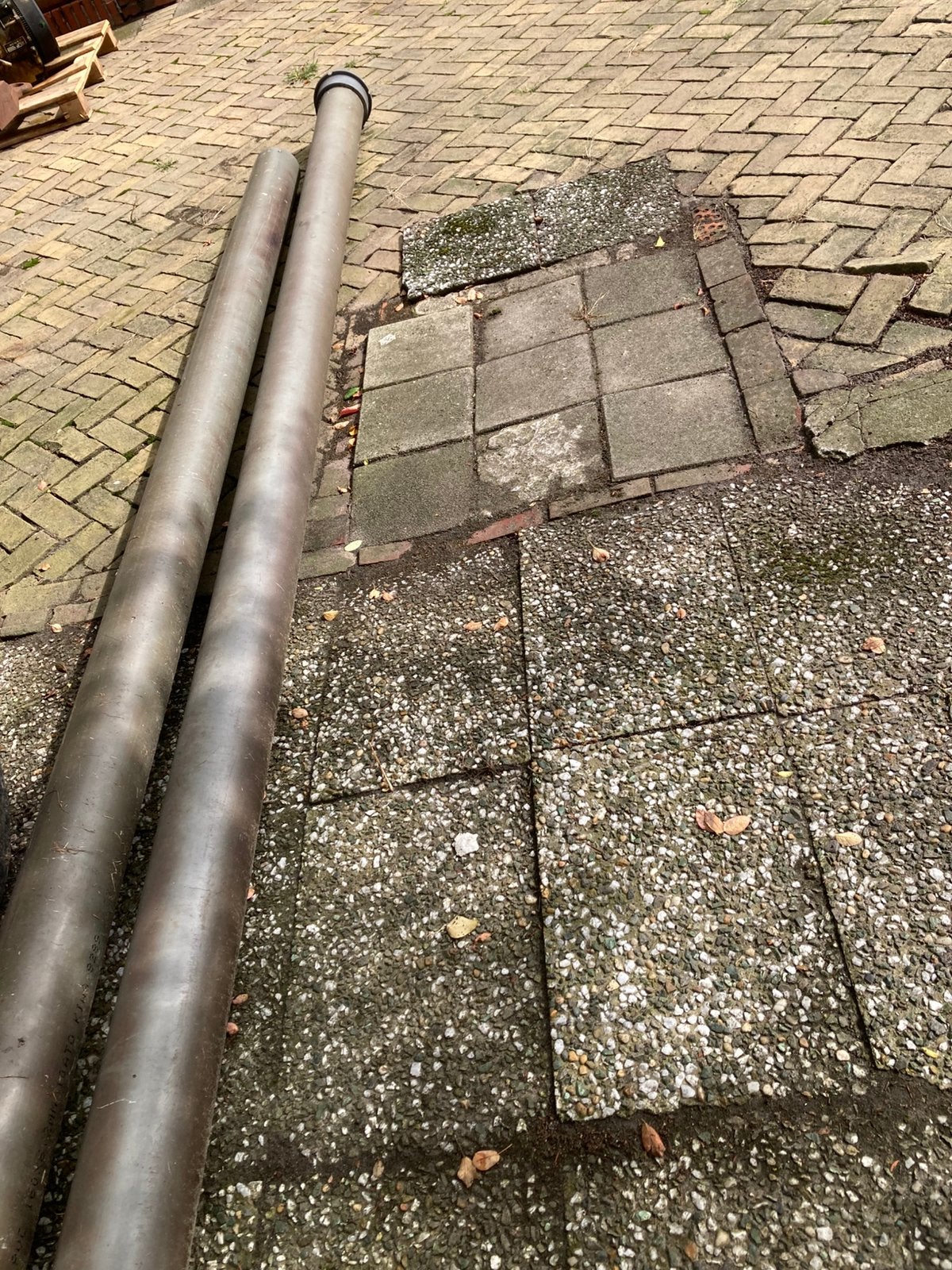 PVC buis 16 cm rond- lengte 2x 4.10 mtr, Ophalen of Verzenden, Zo goed als nieuw, Pvc, 80 mm of meer