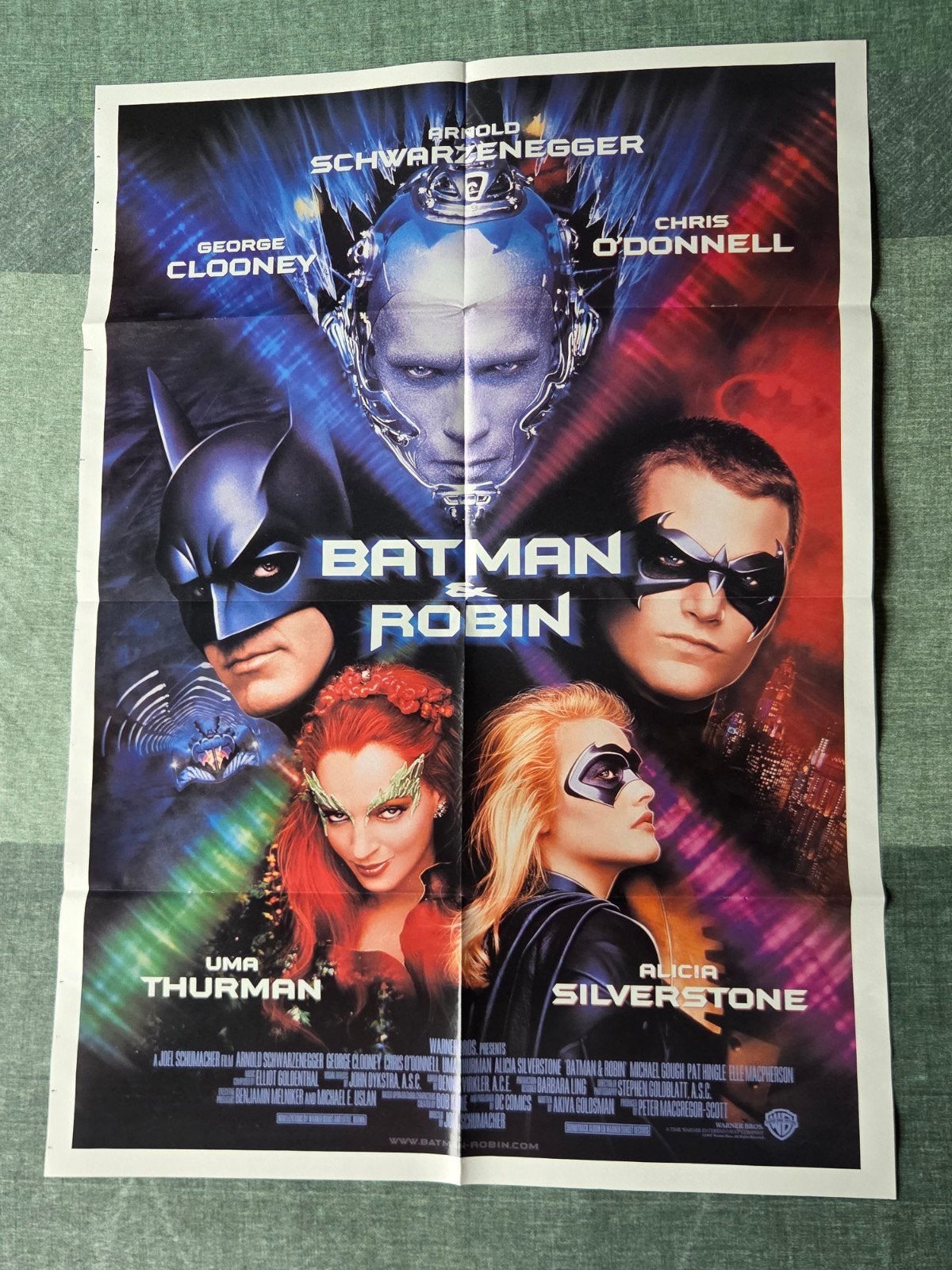 Batman & Robin Filmposter - George Clooney, Ophalen of Verzenden, Zo goed als nieuw, A1 t/m A3, Film en Tv