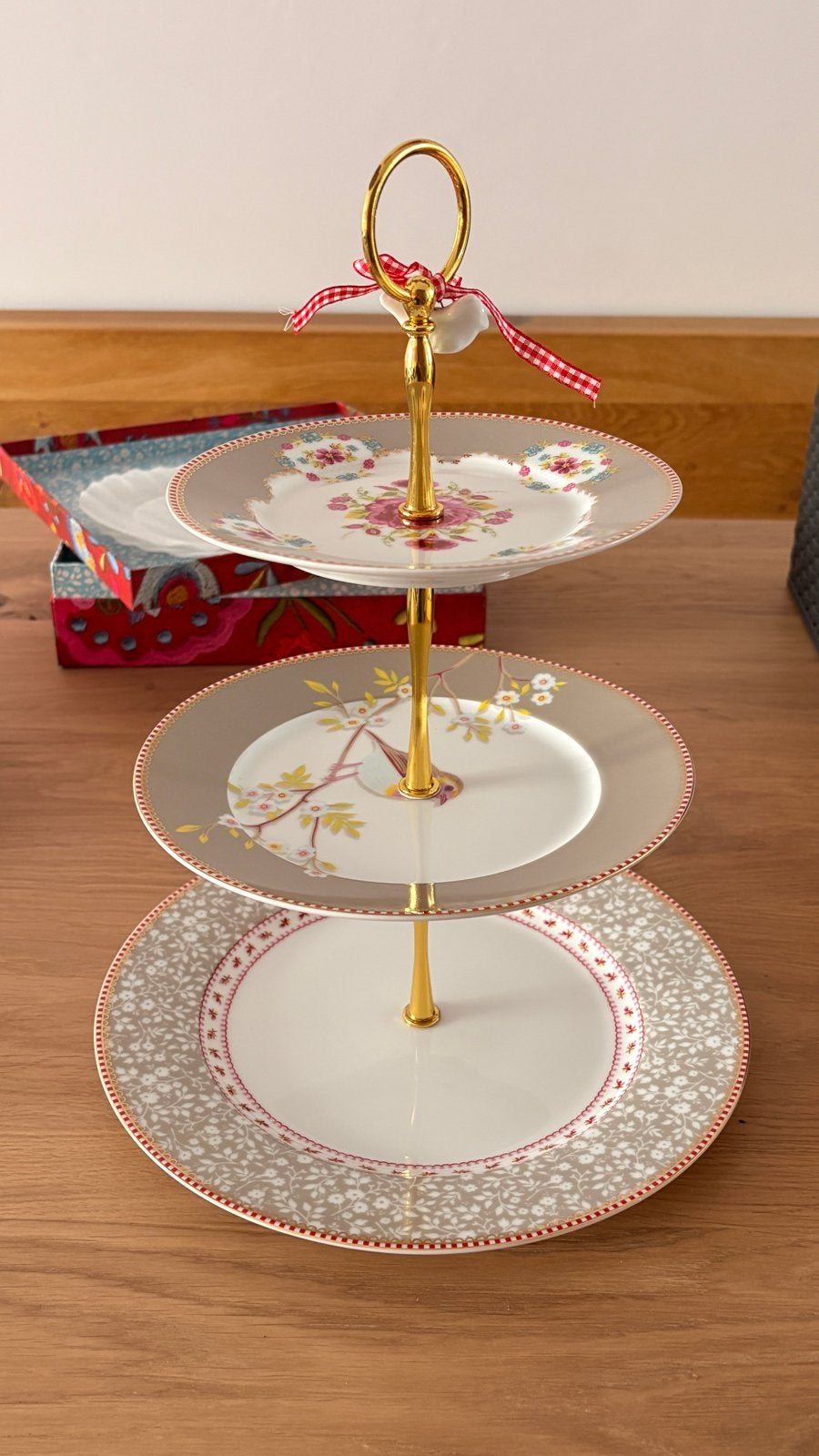 Pip Studio etagere 3-laags Early Bird, Huis en Inrichting, Ophalen, Zo goed als nieuw, Modern, Porselein