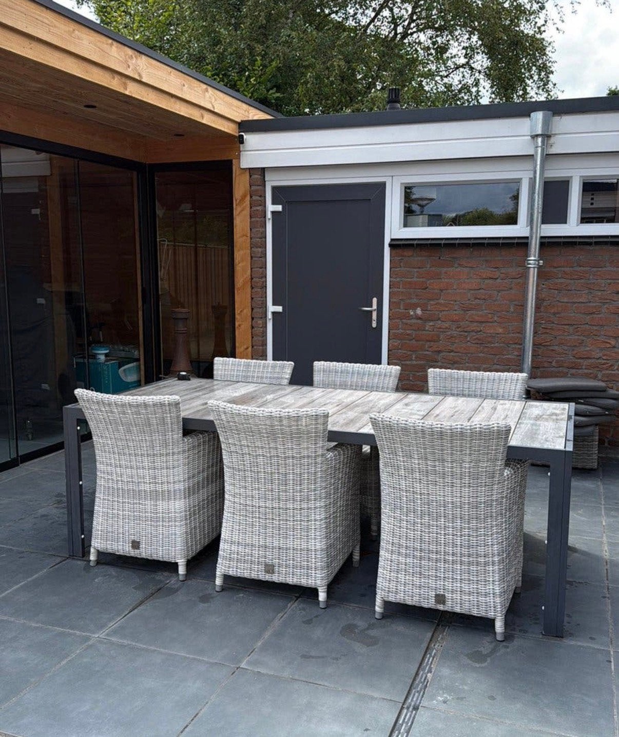 Tuinset 6 persoons 4 Seasons, Ophalen, Gebruikt, 6 zitplaatsen, Wicker