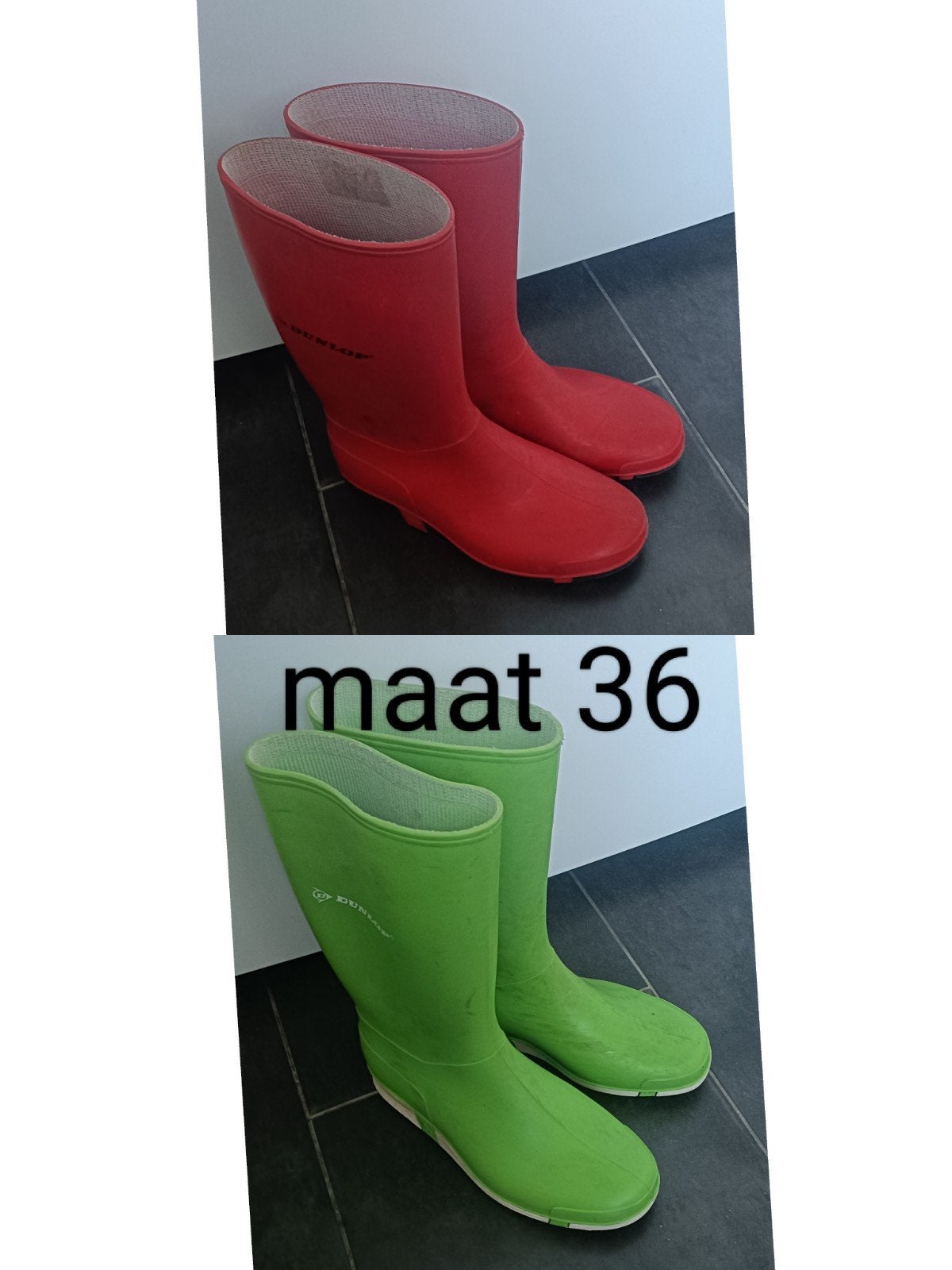 Dunlop regenlaarzen diverse maten, Gebruikt, Jongen of Meisje, Ophalen of Verzenden, Laarzen