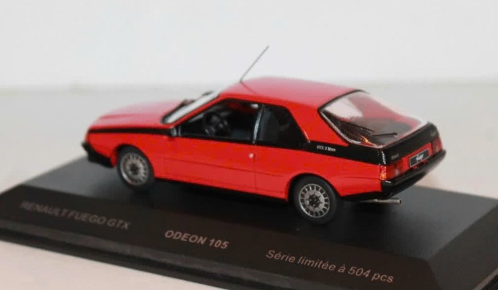 RENAULT FUEGO GTX ROOD 1/43 ODEON lim ed.504 ref. ODEON105, Verzenden, Nieuw, Auto, Overige merken