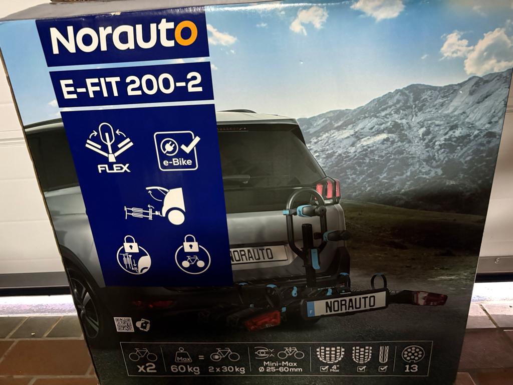 Norauto E-FIT 200-2 Trekhaak Fietsendrager voor 2 E-bikes, Auto diversen, Fietsendragers, Nieuw, Trekhaakdrager, 2 fietsen, Elektrische fiets