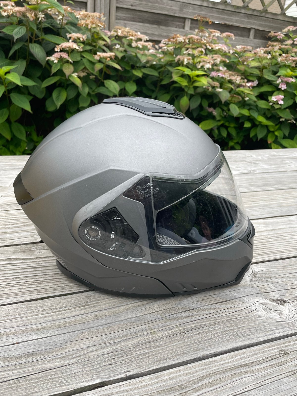 Crivit Systeemhelm - Maat M - Grijs, Motoren, Kleding | Motorhelmen, M, Systeemhelm, Dames, Tweedehands