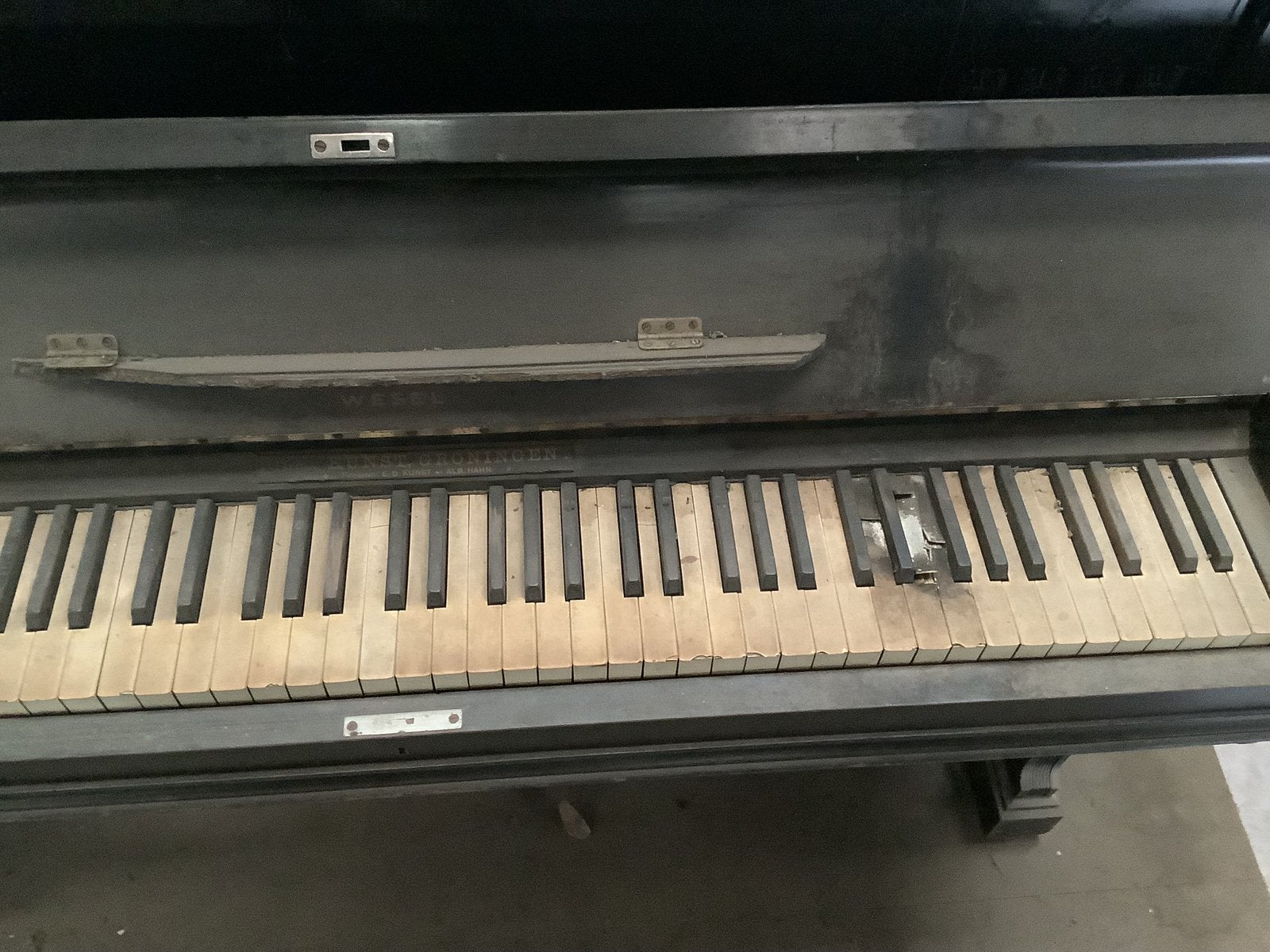 Retro Piano, Ophalen, Gebruikt, ., Zwart