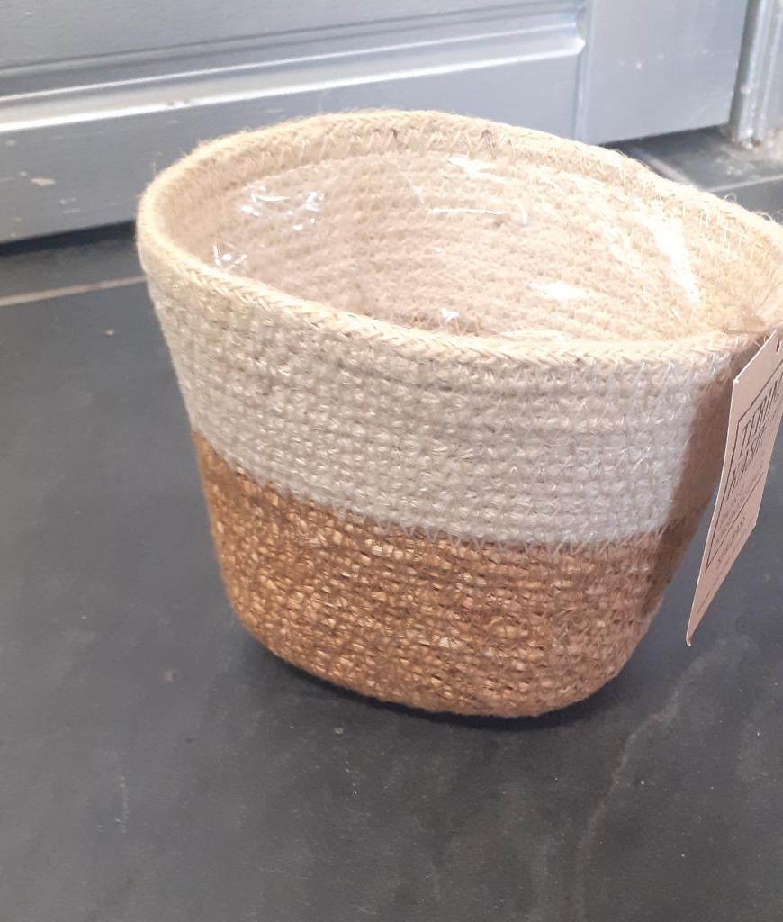 Bloempot van Zeegras, Overige materialen, Rond, Ophalen of Verzenden, Binnen