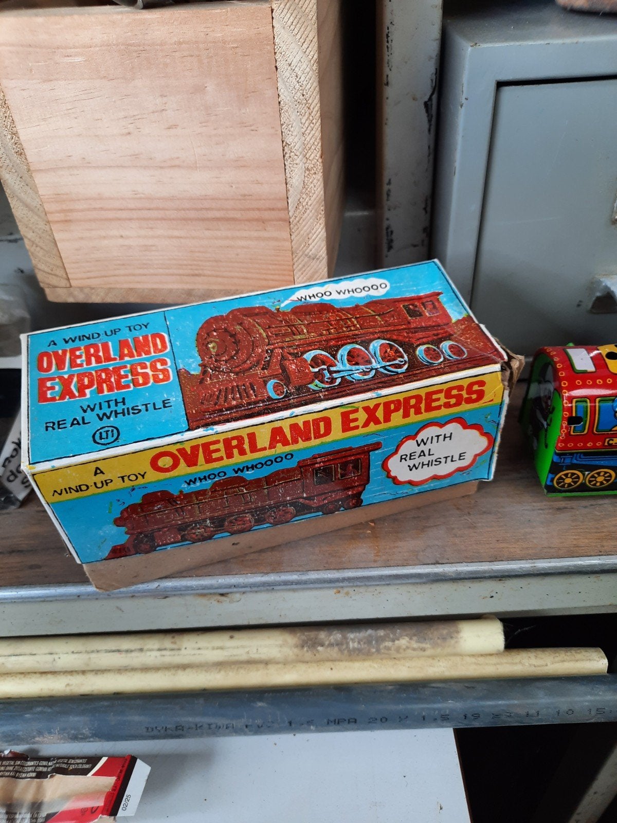Blikken Trein "Overland Express" Jaren '70 in OVP, Verzamelen, Spoorwegen en Tramwegen, Ophalen of Verzenden