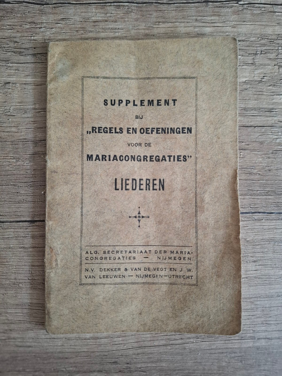 Supplement Mariacongregaties liederen vintage oud antiek, Antiek en Kunst, Ophalen of Verzenden