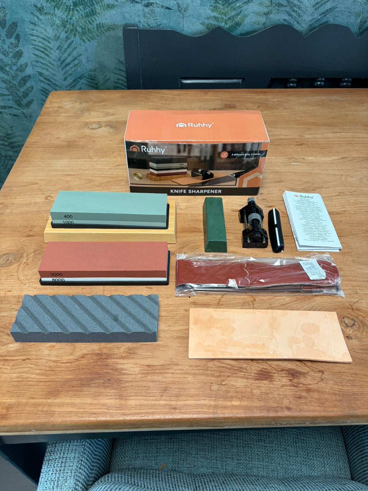 Ruhhy slijpsteen set knife sharpener zgan, Ophalen of Verzenden, Zo goed als nieuw