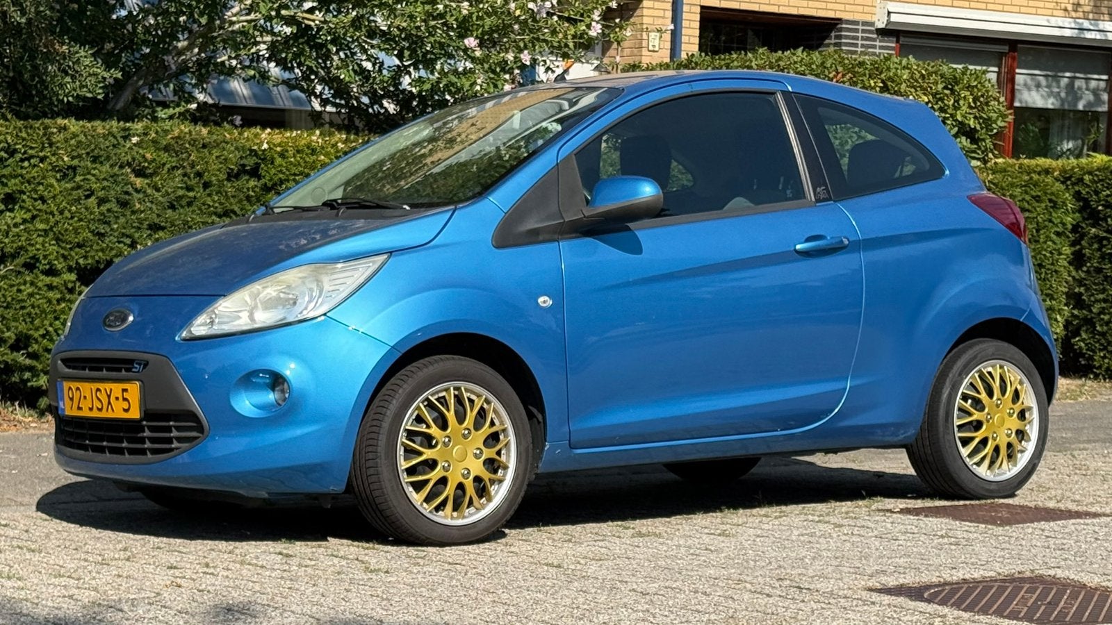 Ford Ka 1.2 51KW 2009 Blauw, Auto's, Voorwielaandrijving, 1242 cc, 4 cilinders, Origineel Nederlands
