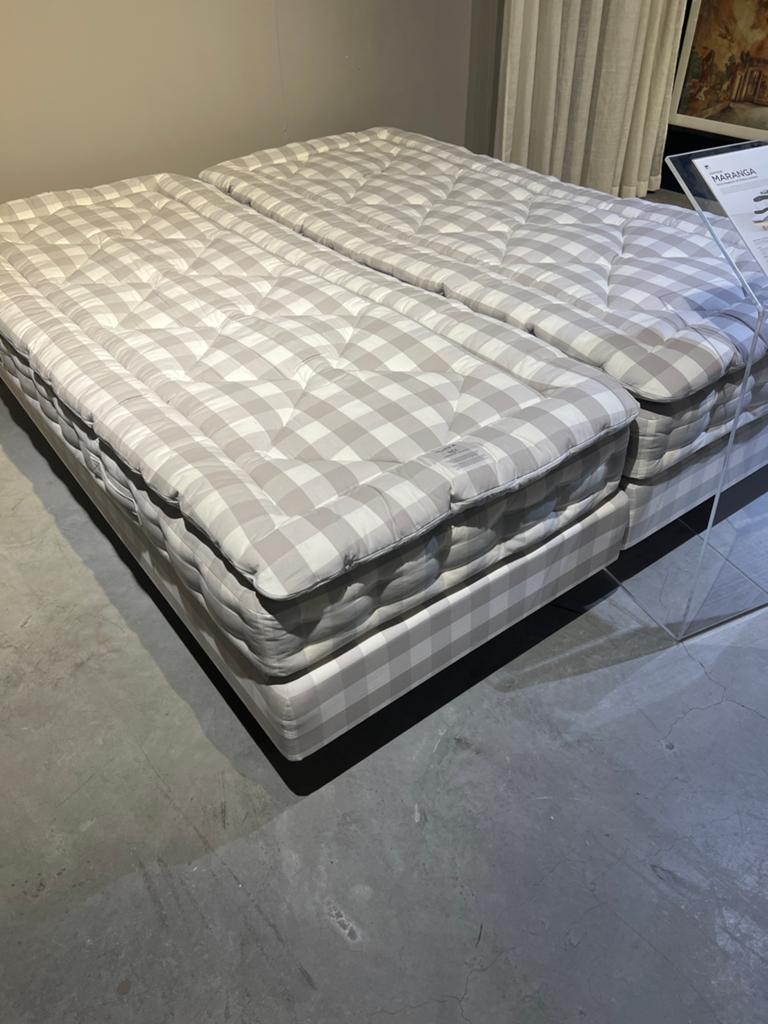 2x Hästens BJX dekmatras 90x210 Silver Grey showmodel 40% ko, 90 cm, Eenpersoons, 210 cm, Nieuw