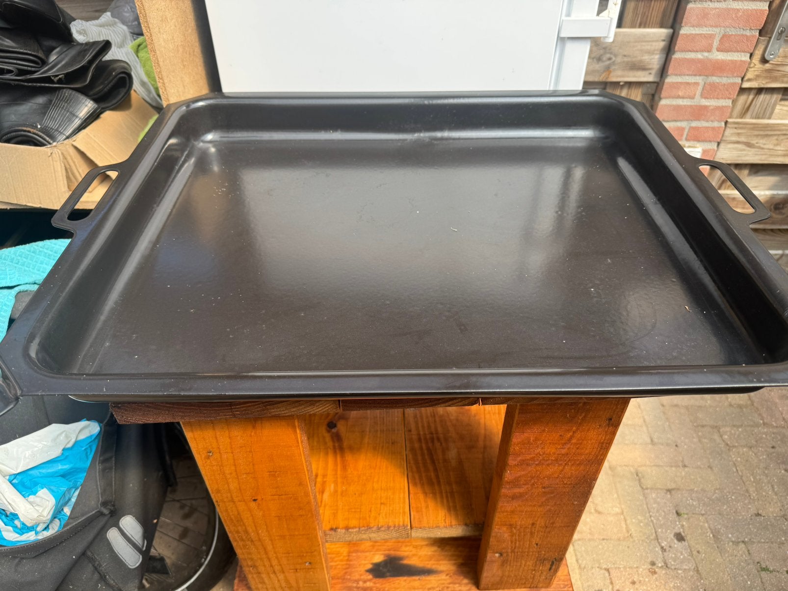 Bakplaat BBQ geëmailleerd nieuw 650x540xH55 nieuw, BBQ BAKE-Grill, Derietdijk@gmail.com, Nieuw, Ophalen of Verzenden