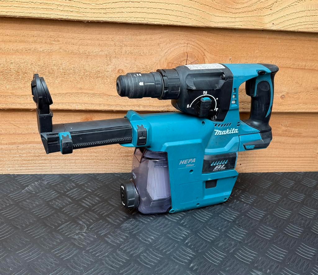 Makita DHR243 SDS-Plus Combihamer + DX07, Doe-het-zelf en Verbouw, Gereedschap | Boormachines, Ophalen of Verzenden, Zo goed als nieuw