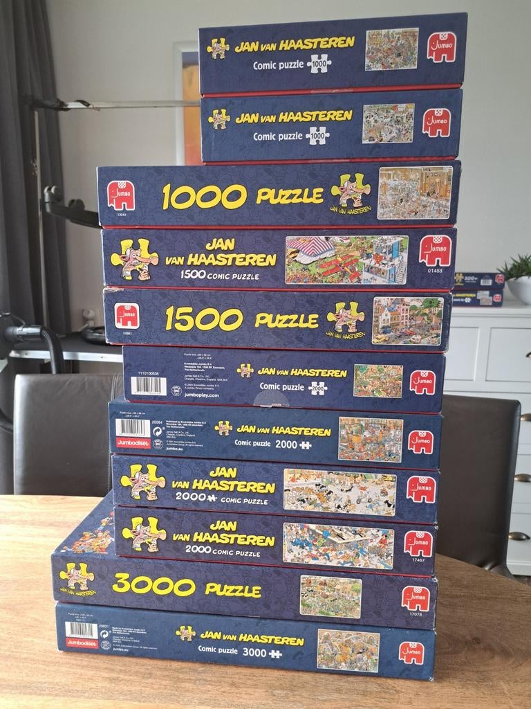 Diverse Jan van haasteren puzzels, Hobby en Vrije tijd, Denksport en Puzzels, Zo goed als nieuw, 500 t/m 1500 stukjes, Ophalen of Verzenden