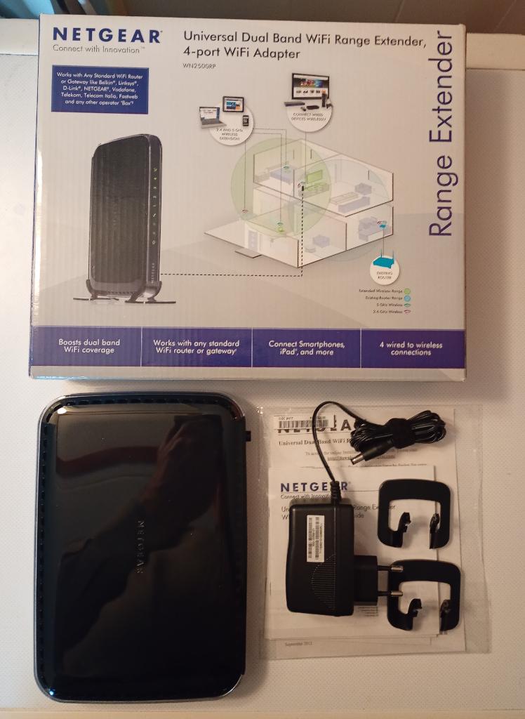 Netgear WN2500RP Universal Dual Band WiFi Range Extender, Ophalen of Verzenden, Zo goed als nieuw, Netgear