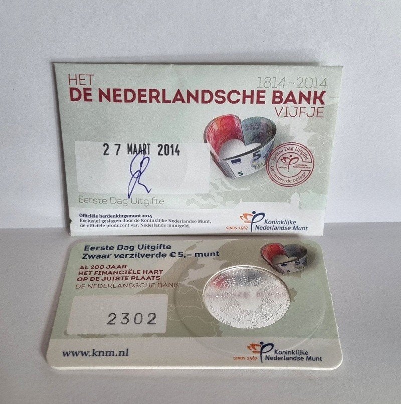 Eerste dag uitgifte Coincard 2014 De Nederlandsche Bank, Ophalen of Verzenden, Koningin Beatrix, Euro's