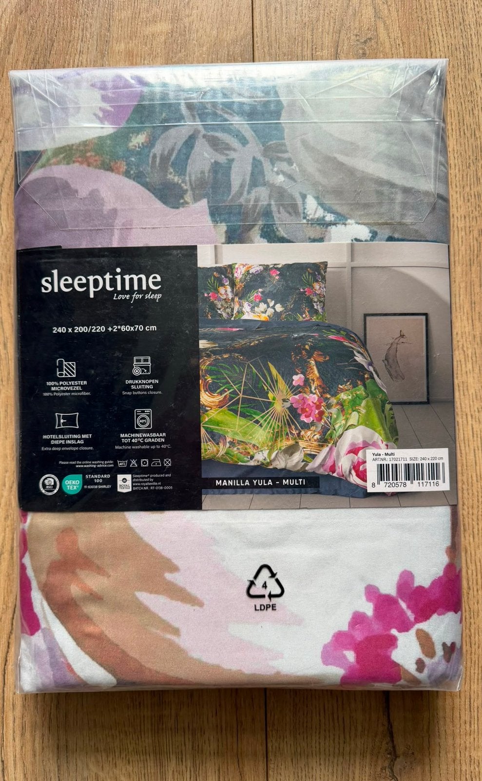 Sleeptime Manilla Yula Dekbedovertrek - Multi - 240x220 cm, Huis en Inrichting, Slaapkamer | Beddengoed, Meerkleurig, Dekbedovertrek
